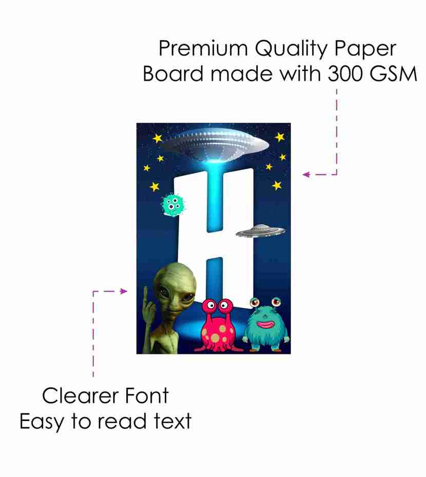 Thumbnail: Aliens Theme Happy Birthday Banner Bunting
