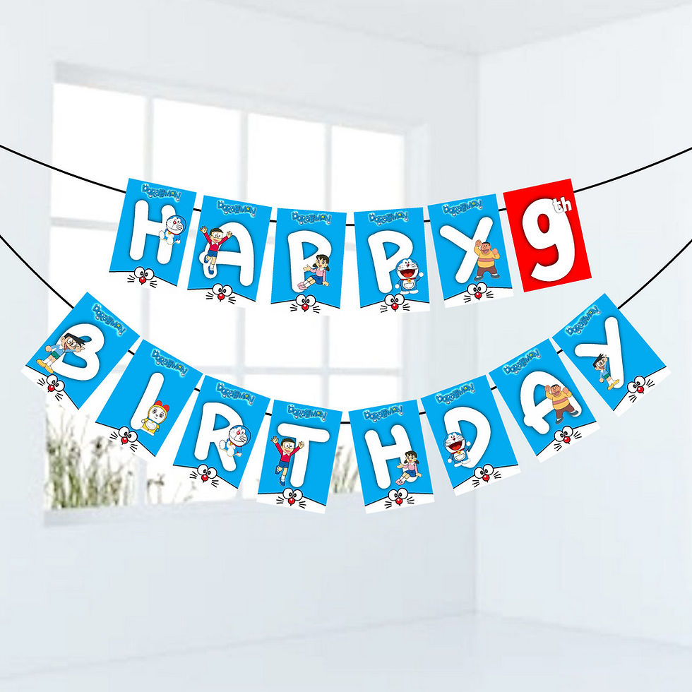 Thumbnail: Doraemon Number Birthday Banner for Birthday Background and Celebration