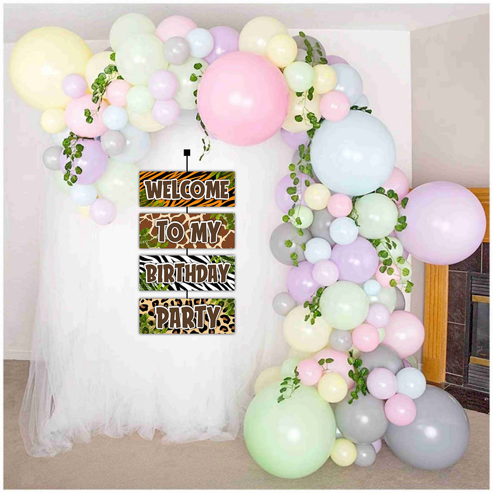Thumbnail: African Safari Welcome to My Birthday Party Board for Party Entrance 2.3 Feet