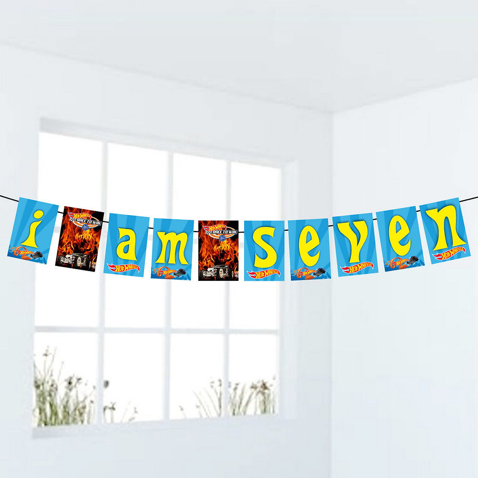 Thumbnail: Hot Wheels Age Birthday Banner for Birthday Background and Celebration