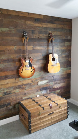 Barnwood reclaimed accent wall