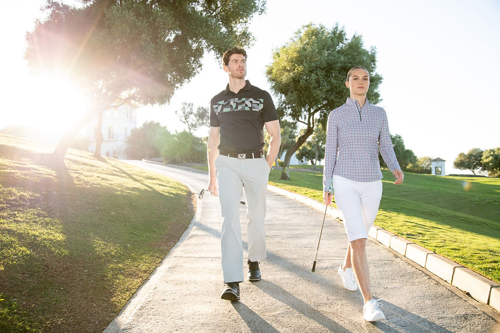 Thumbnail: Callaway Chev Geo Sun Protection Ladies Long Sleeve Golf Top