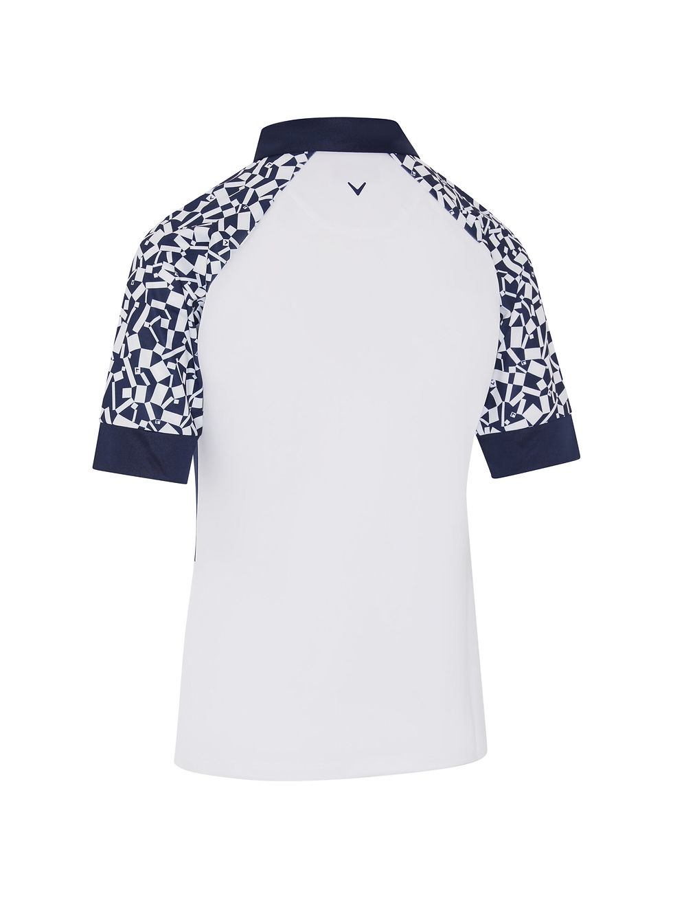 Thumbnail: Callaway Two Tone Geo Half Sleeve Polo White