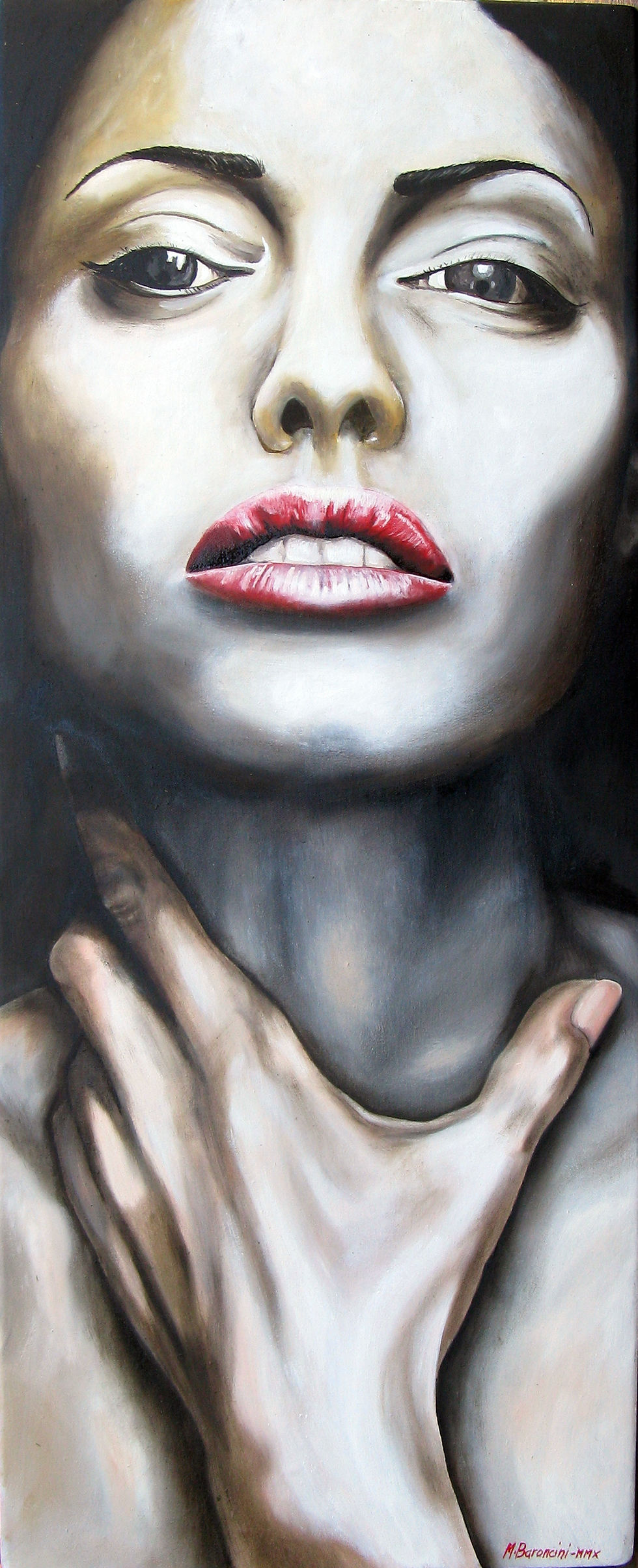 JE SUIS JOLIE olio su tela 100x40 IMG_3976