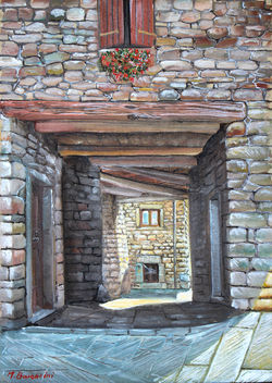 OSTETO FIRENZUOLA olio su legno telato cm.25x35 - Agosto 2015IMG_5191