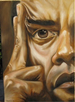 OBAMA olio su tela cm.50x70 dic. 2008 copia