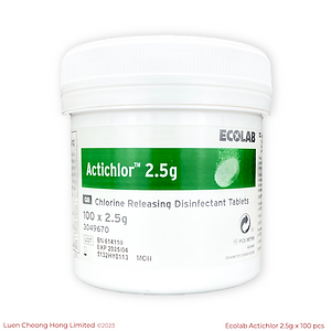 Actichlor Disinfectant 2.5G 100 Tab Effervescemt Nadcc | 1 tub