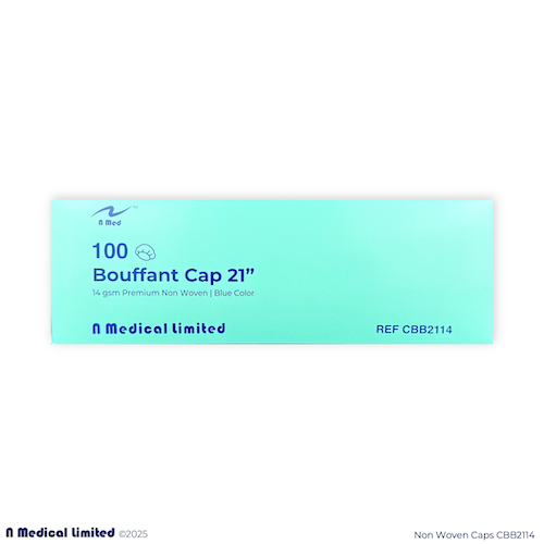 縮圖：N Med Premium Non Woven Bouffant Cap 21" 醫用無紡布帽子 | LCH Pharma 聯昌行