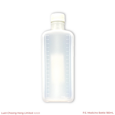 Clear Polyethylene Medicine Syrup Bottle 120mL