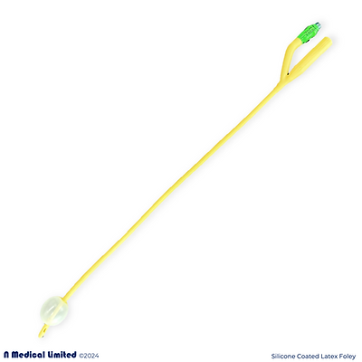 Silicone Coated Latex Foley Catheter 2-Way Sterile (6-22 Fr)
