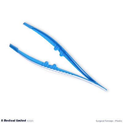 Plastic Dressing Forceps 12.5 cm, Sterile