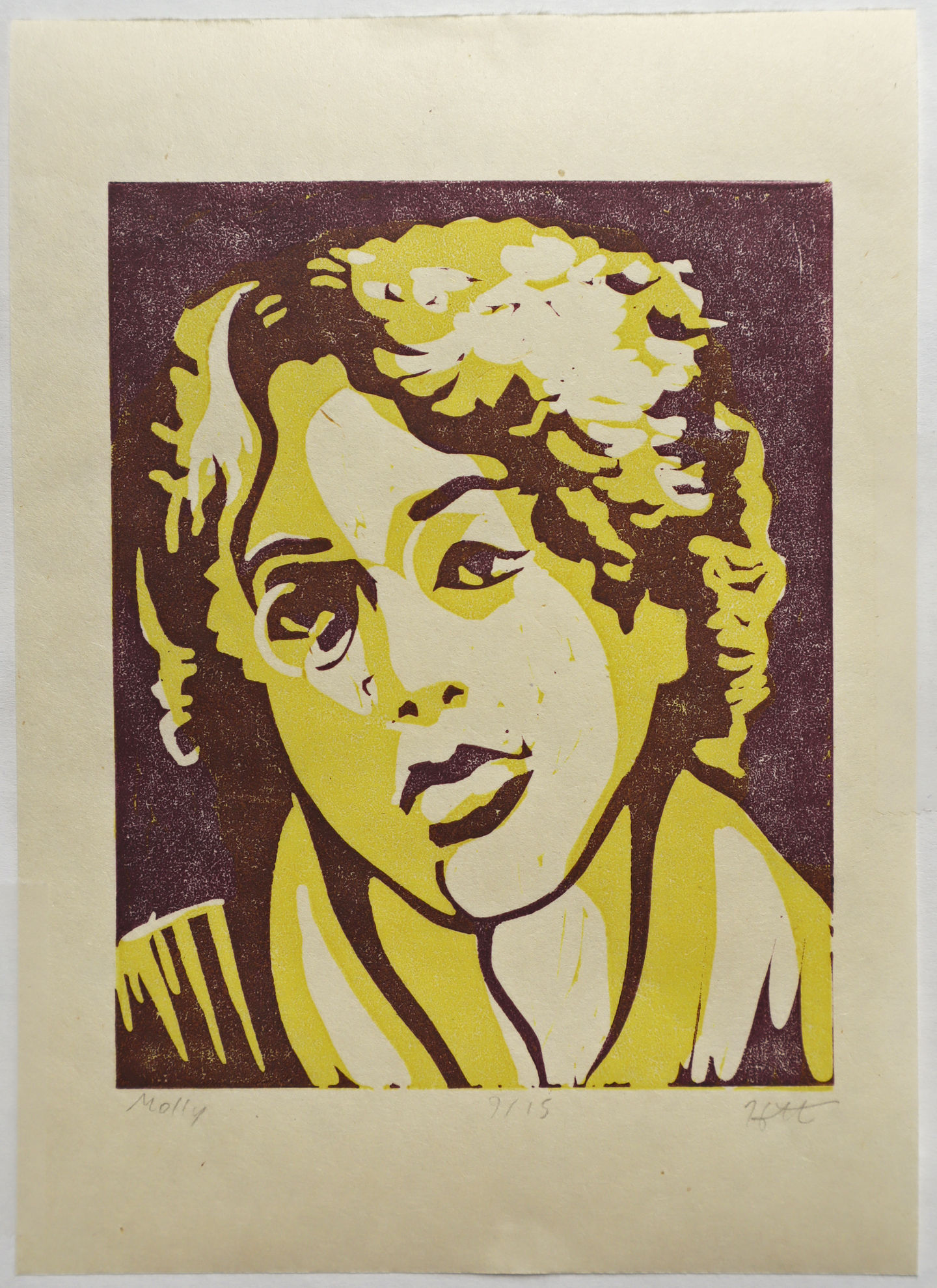 Molly - Color Linocut