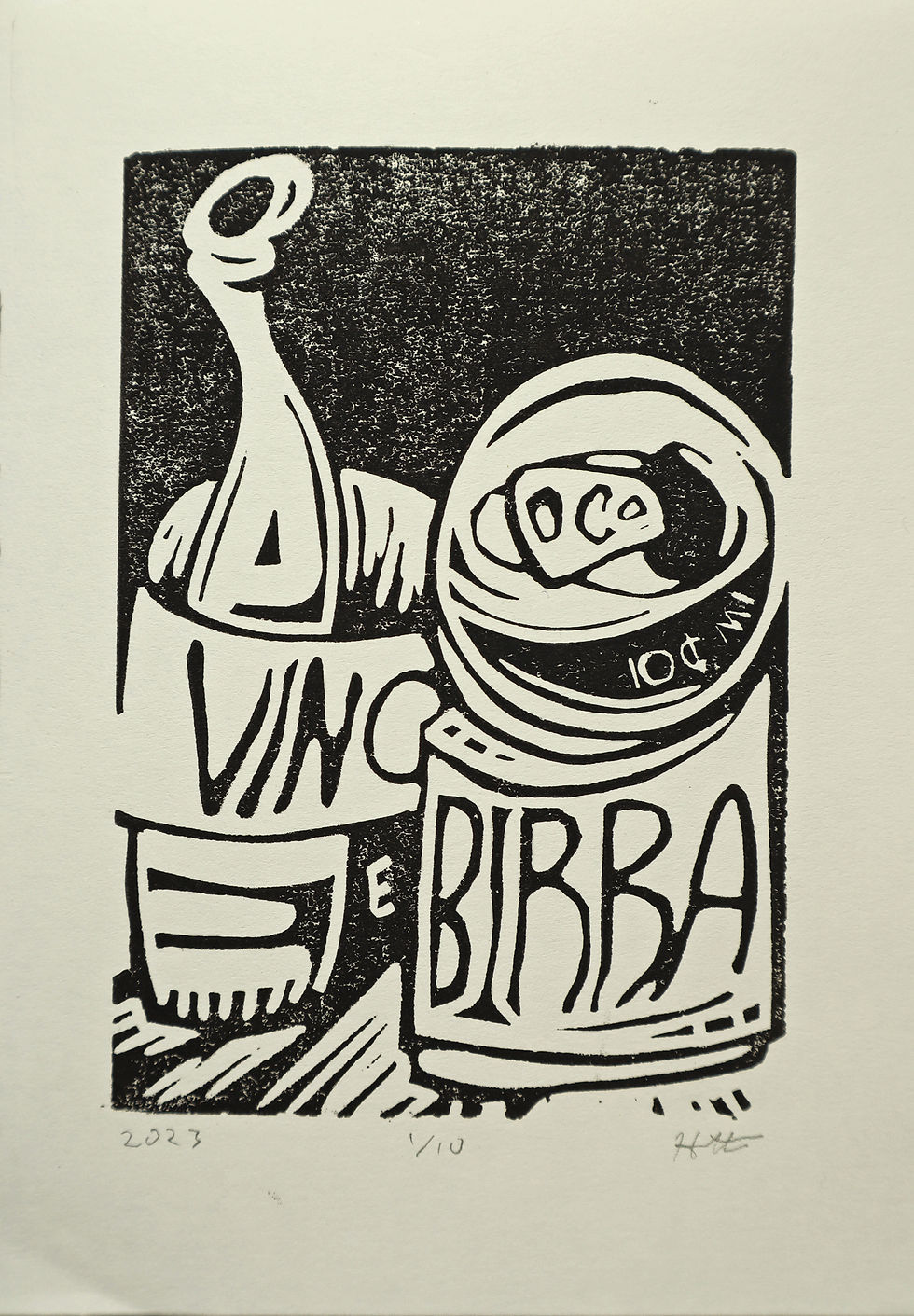 Thumbnail: Vino e Birra - Linocut