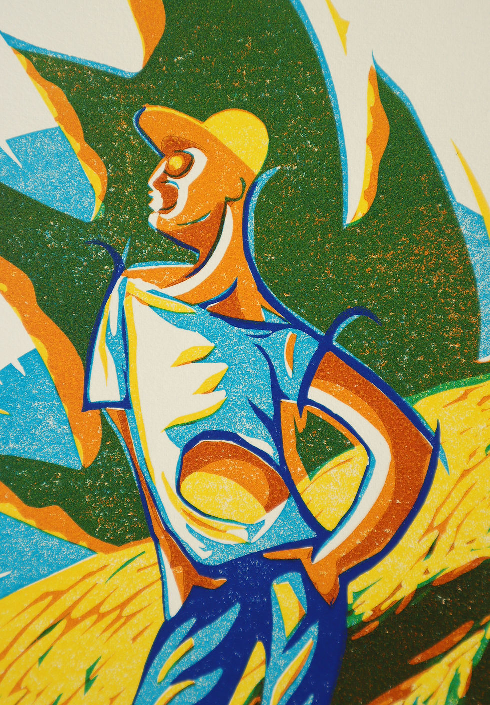 Thumbnail: sunlit figure with yellow hat standing in nature