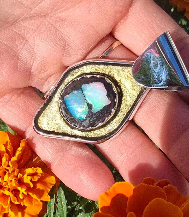 Thumbnail: Gold Leaf Opal Pendant