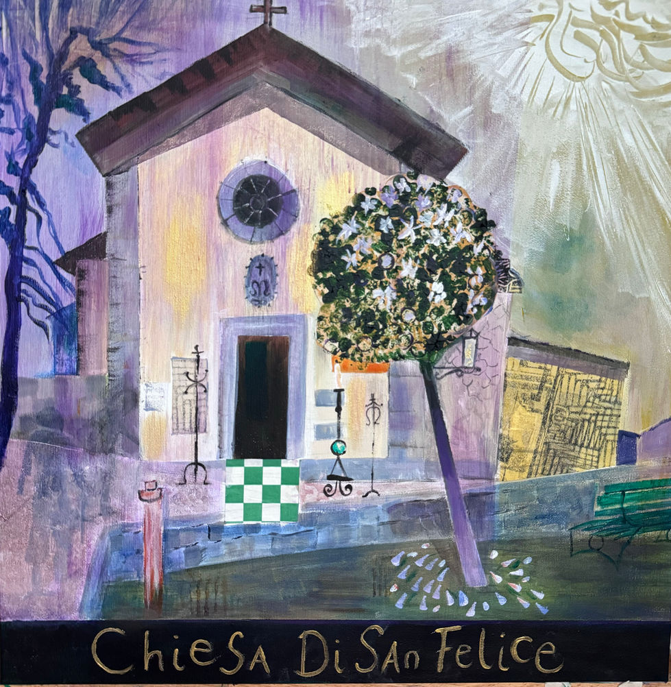 San Felice. Mixed media 40 x 40 cm