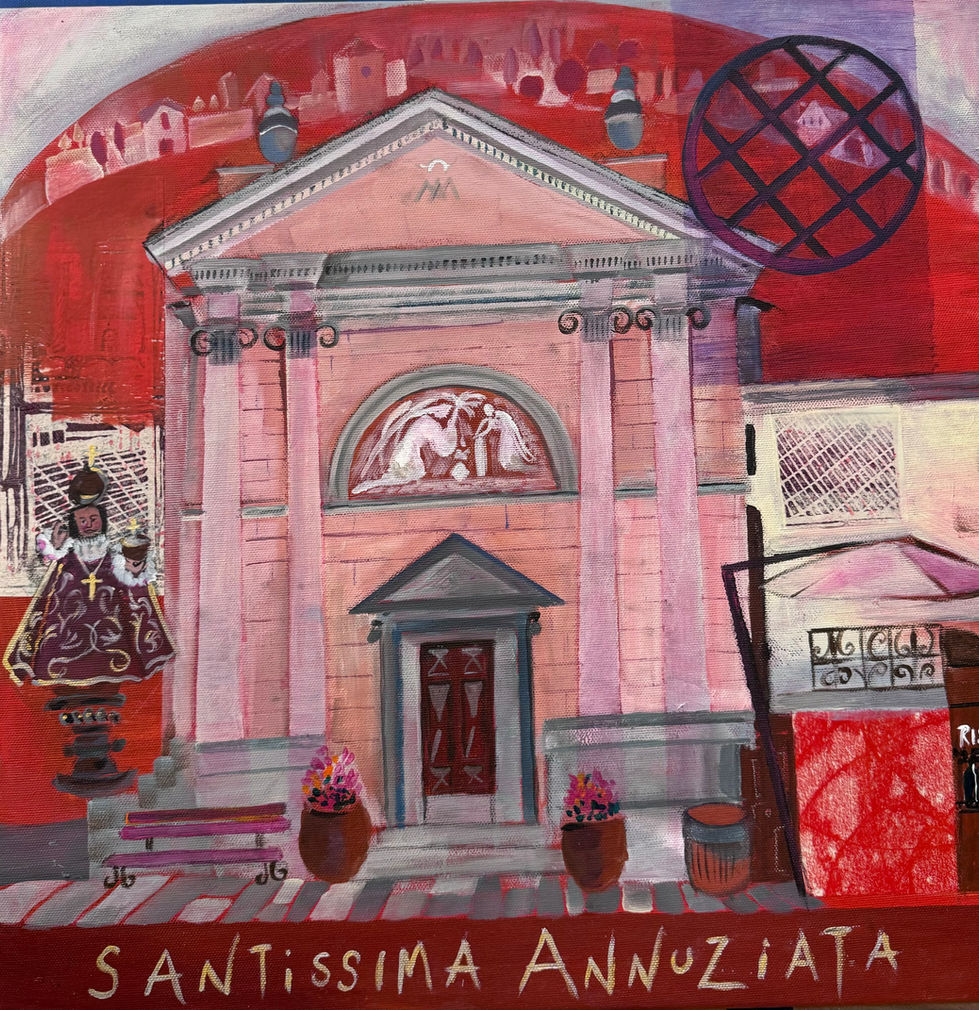 Santissima Annunziata. Mixed media. 40 x 40 cm