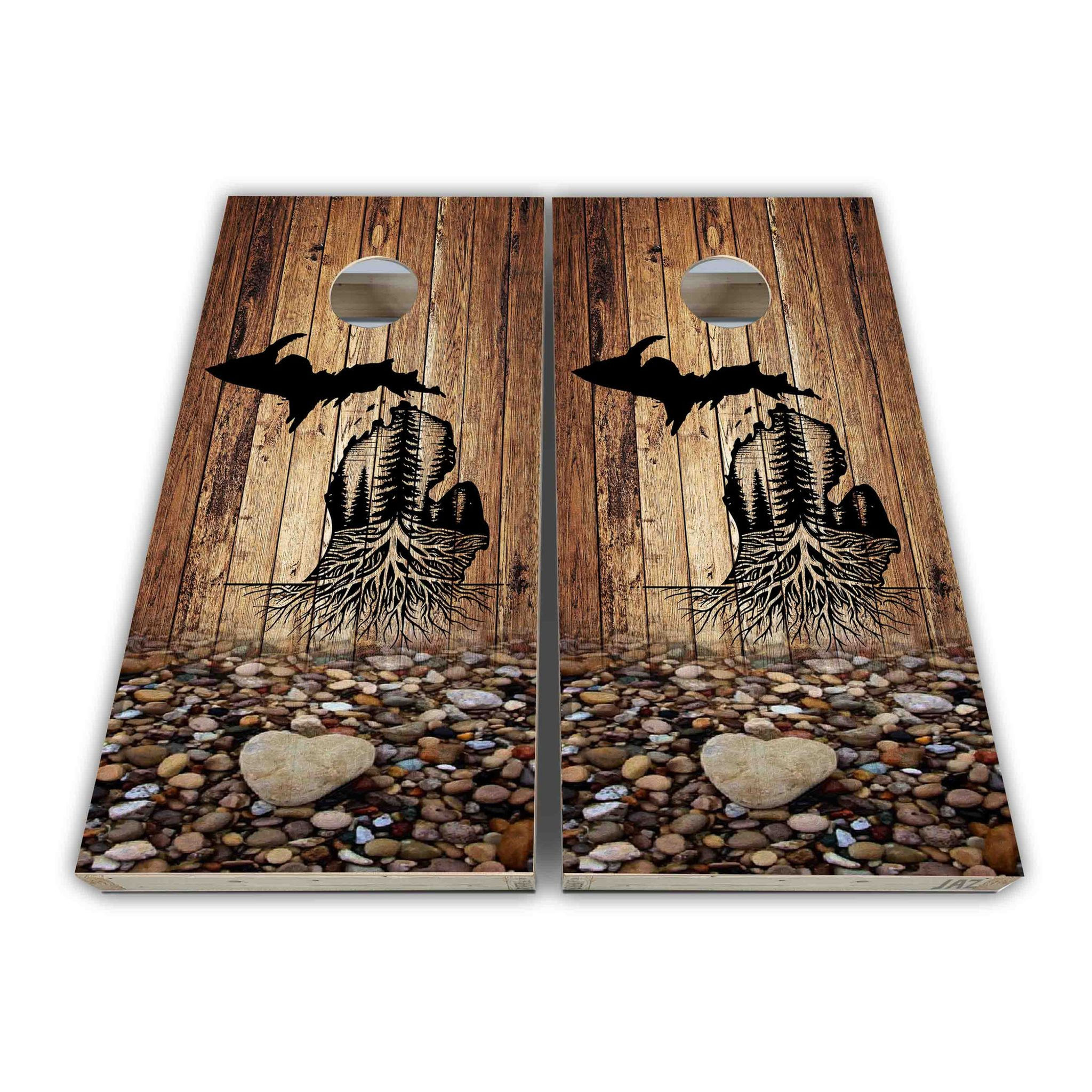 Michigan Roots Cornhole Board Game Set Baggo Board Set