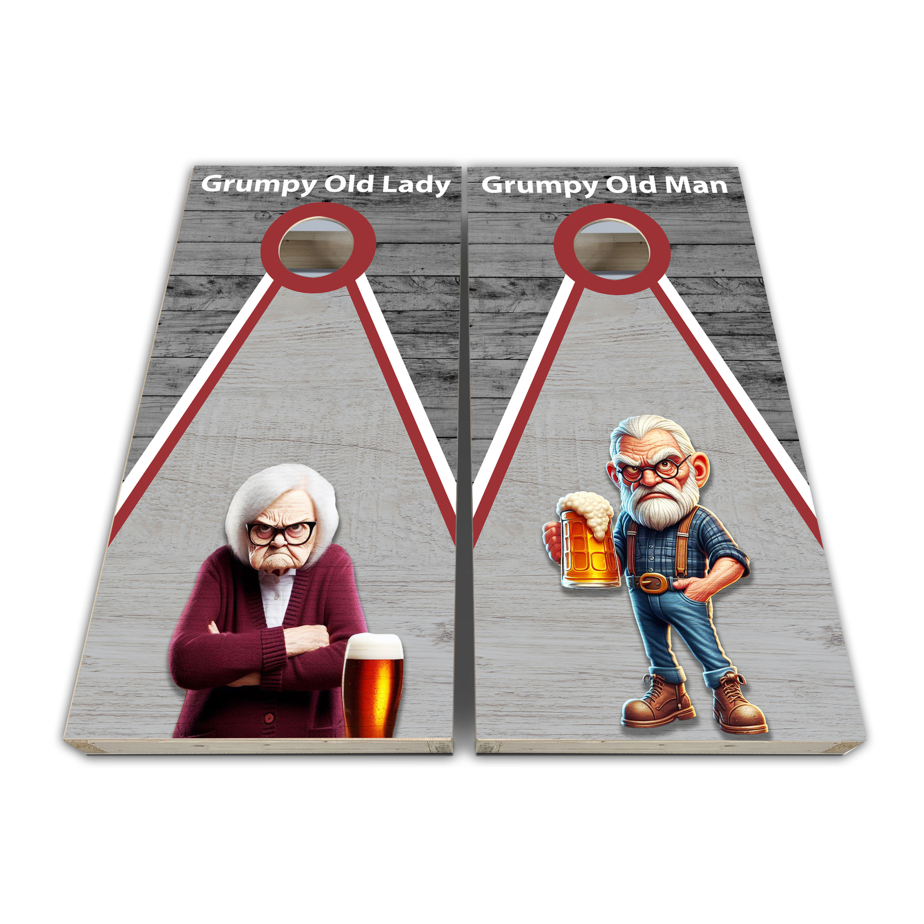 Grumpy Old Couple Cornhole Toss Wrap Cornhol