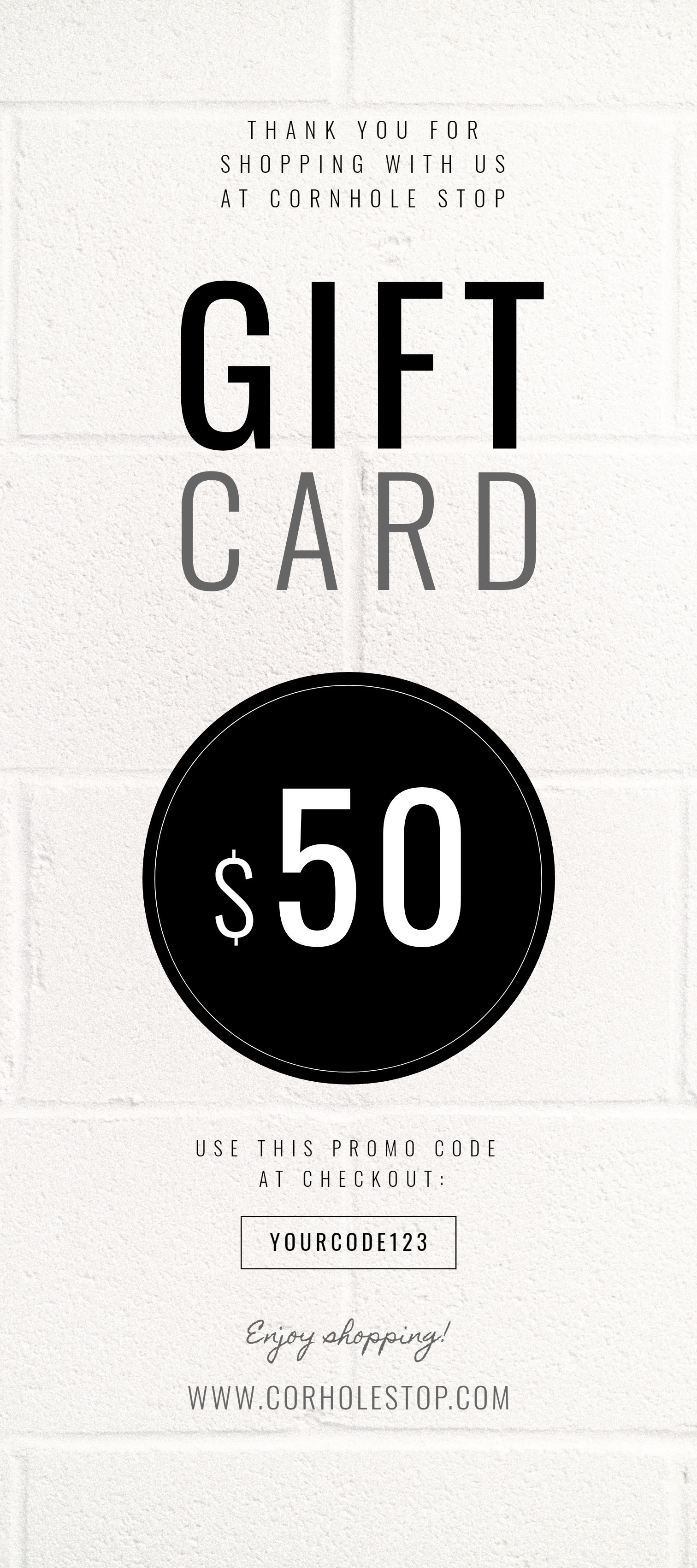 Cornhole Stop GIFT CARD - Select Amount