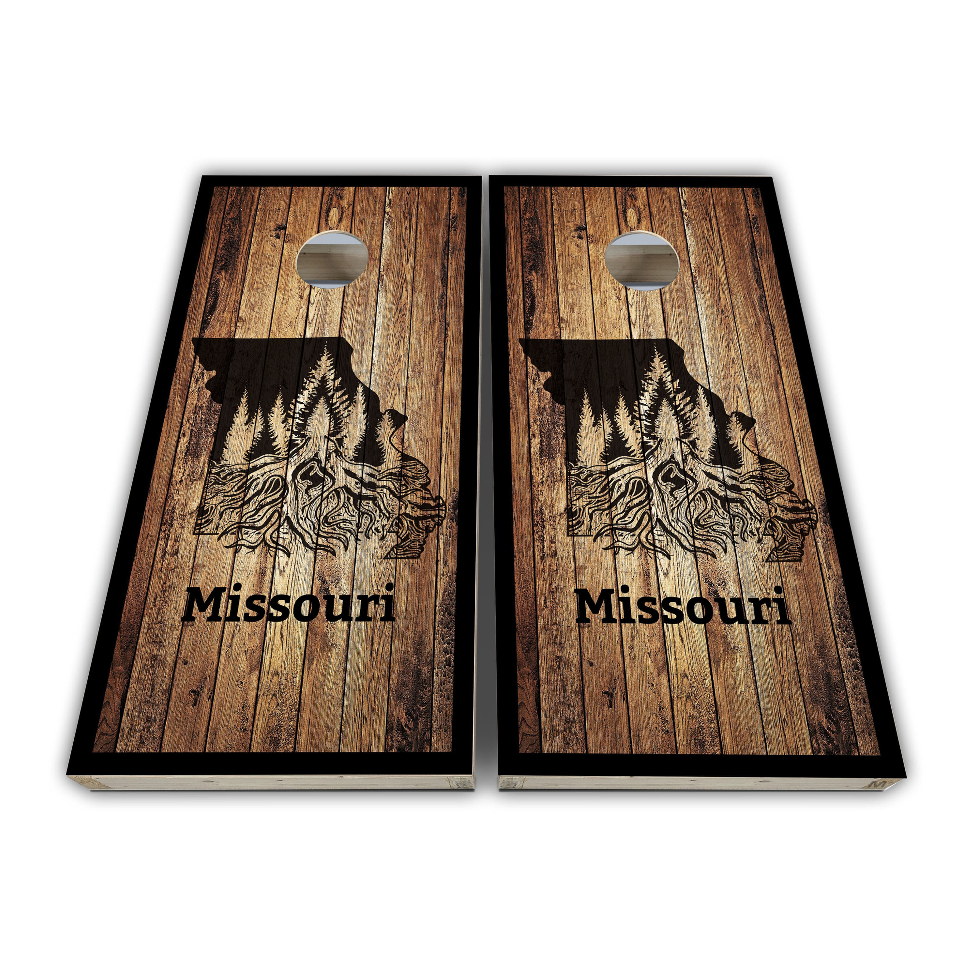 Roots Missouri State Cornhole Board Game Set Baggo Board Set