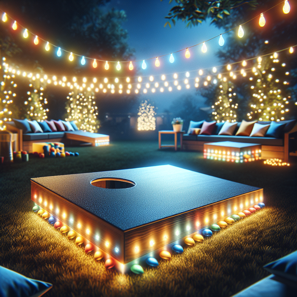 light-up cornhole boards
