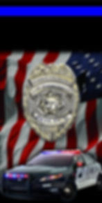 Thumbnail: Police Blue Badge Police Car Cornhole Wrap