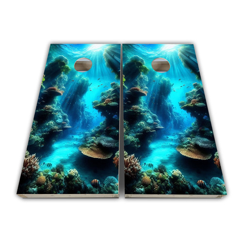 Tropical Paradise Spilt Margarita Cornhole Set