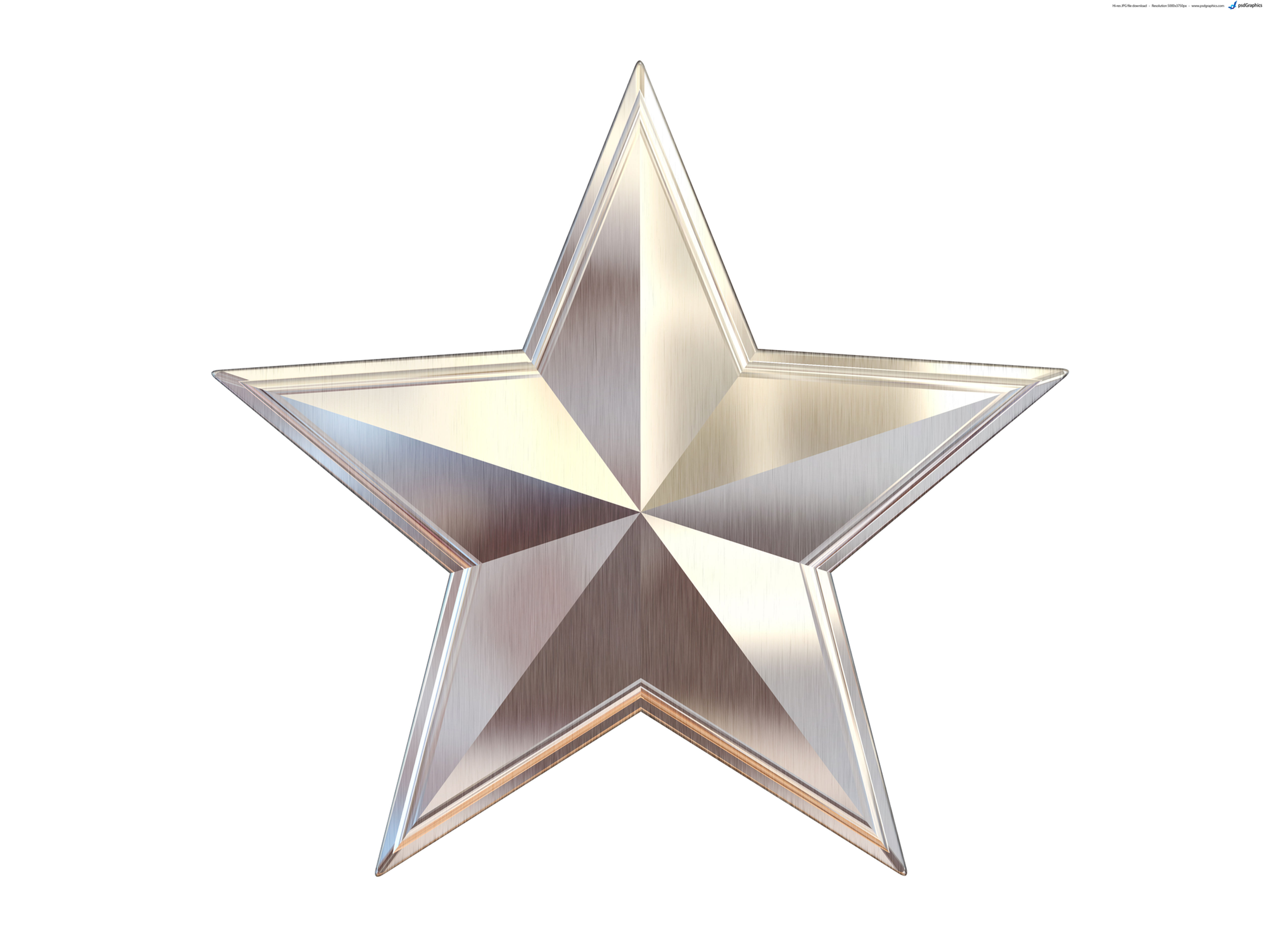 Silver Glimmering Star Decal Sticker