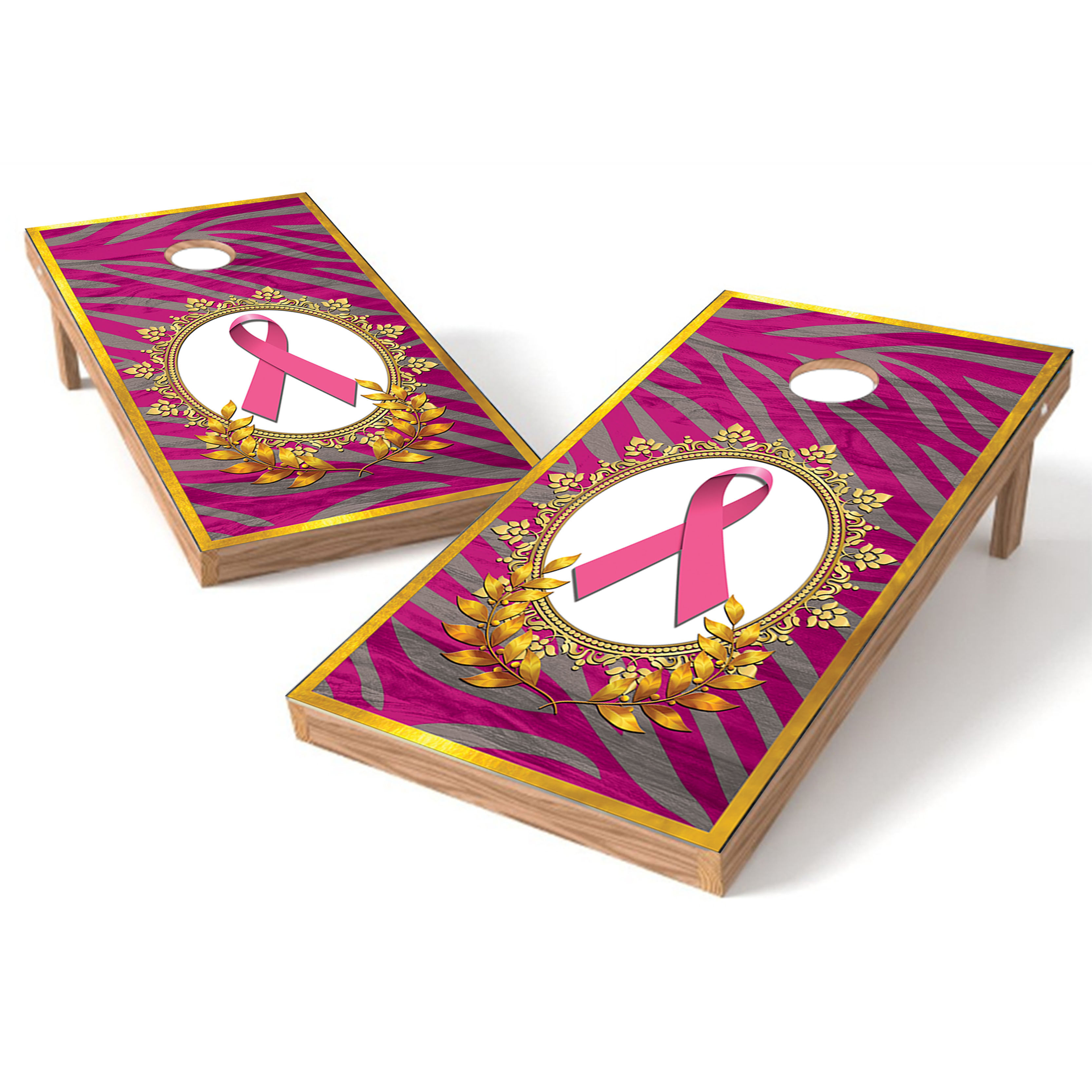 Breast Cancer Ribbon 1 Cornhole Wrap