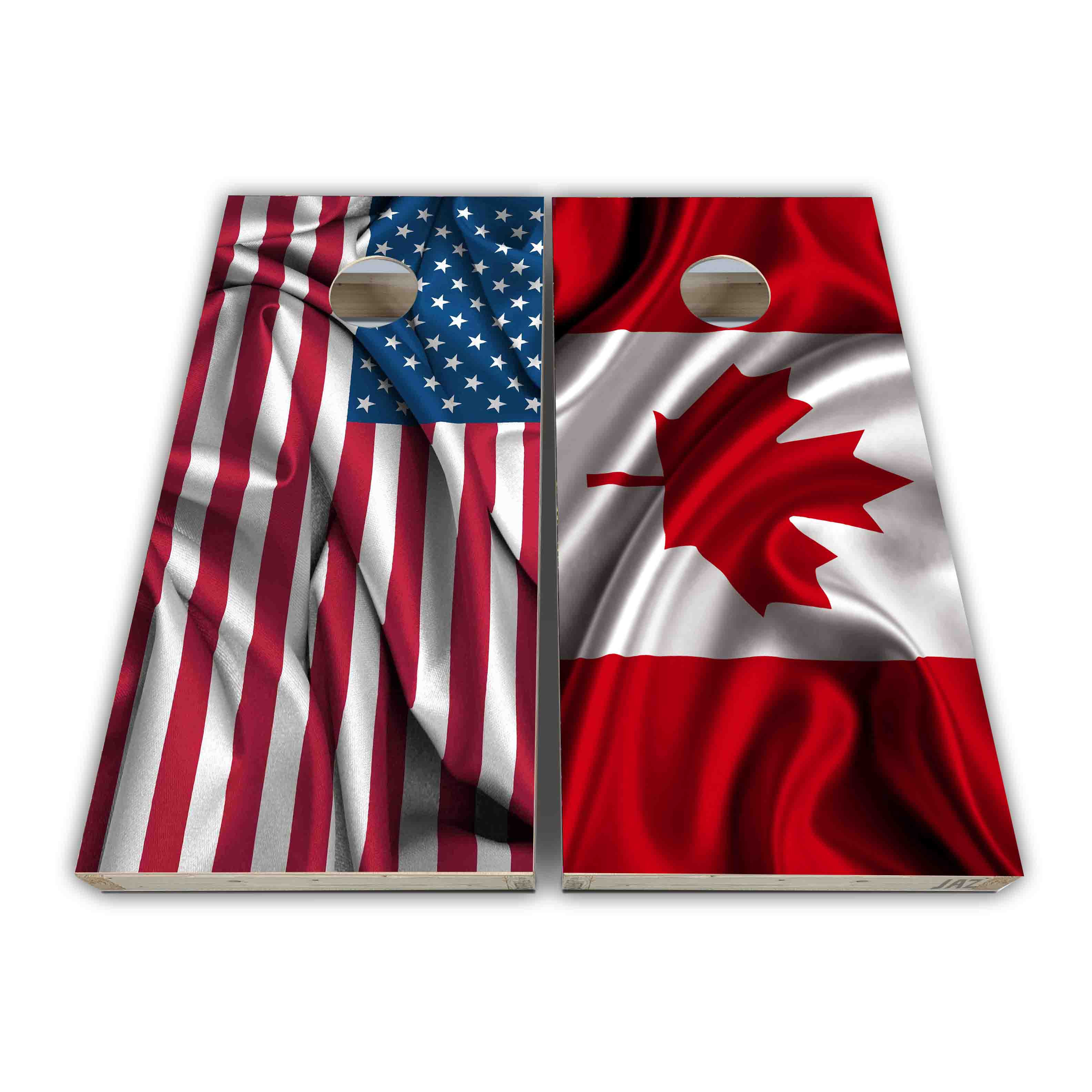 Waving Canada Flag Waving American Flag Cornhole Toss Wrap Cornhole Game |  Cornhole Stop