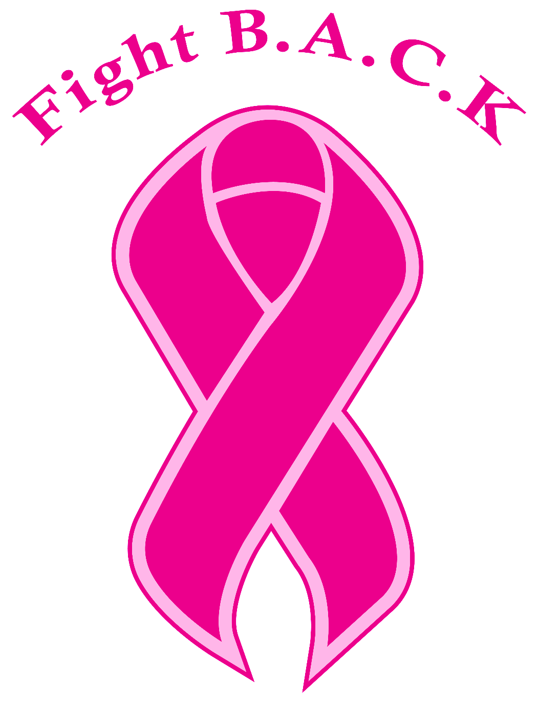 Fight BACK Pink Cancer Ribbon Cornhole Decal Sticker