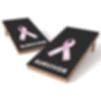 Survivor Pink Ribbon Cornhole Board Wrap