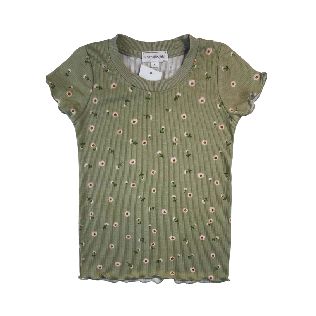 Camiseta - Heart & Hips Girls - Verde Margaridas