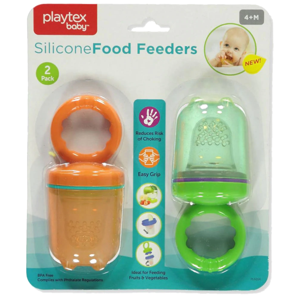 Chupeta alimentadora Playtex para bebê, ideal para introdução alimentar segura.