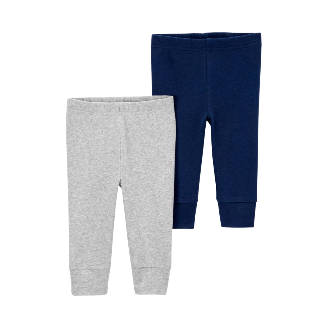 Kit 2 Calças Básicas Azul Marinho e Cinza Carter’s para bebê – Baby Gaia