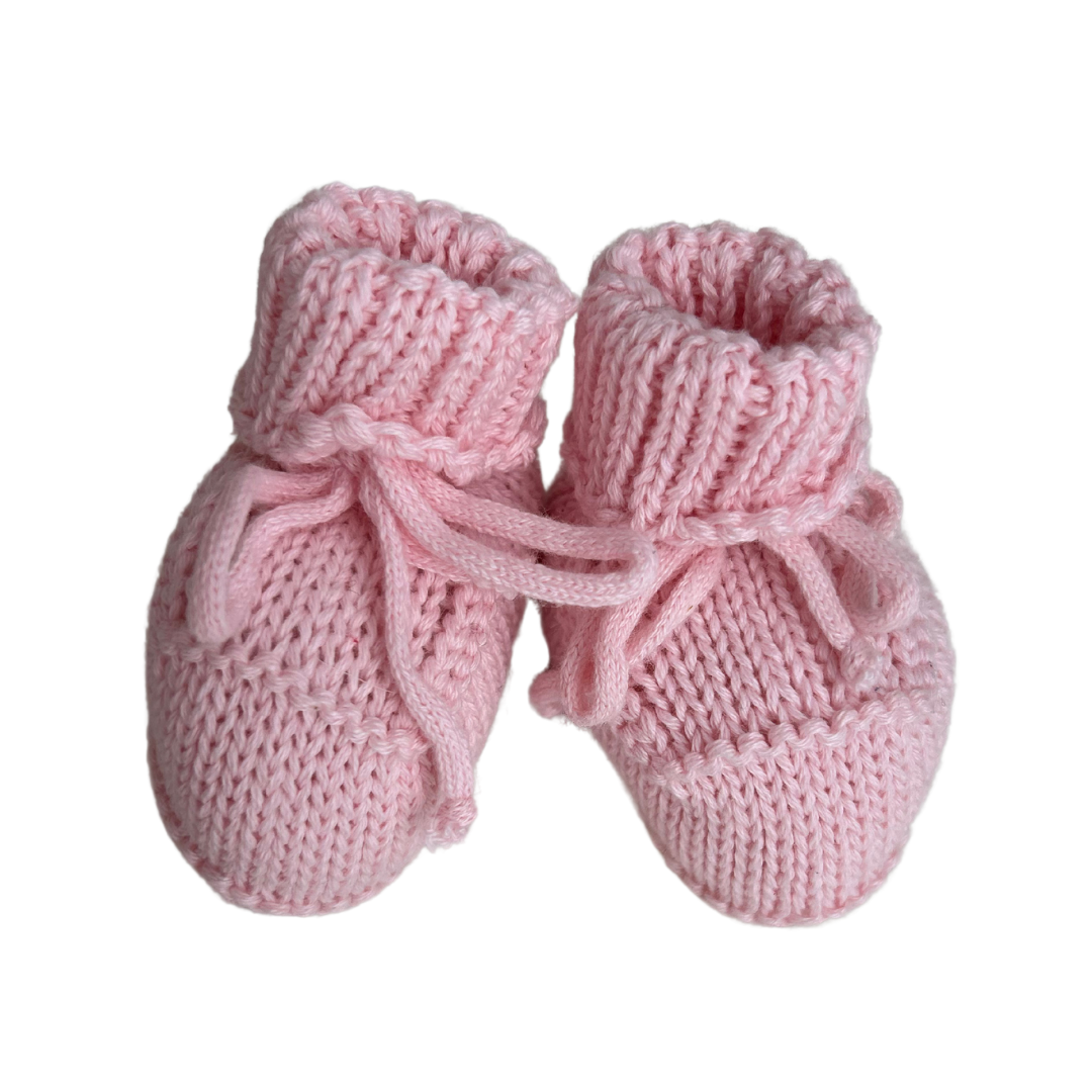 Sapatinho de Tricô - Amoreco Kids - Rosa