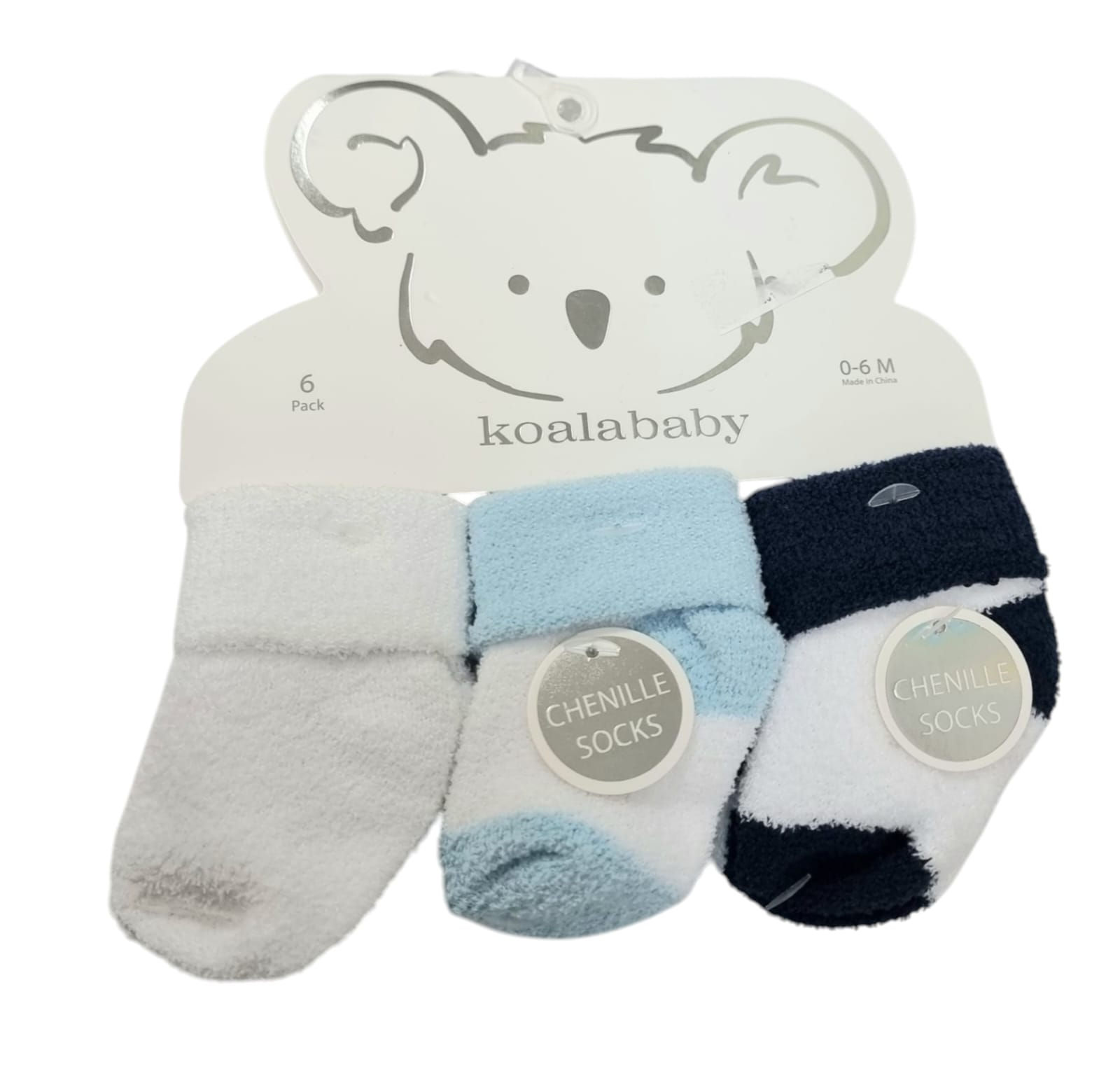 Kit Koala Baby meinhas 3 pares azul e branco – Baby Gaia