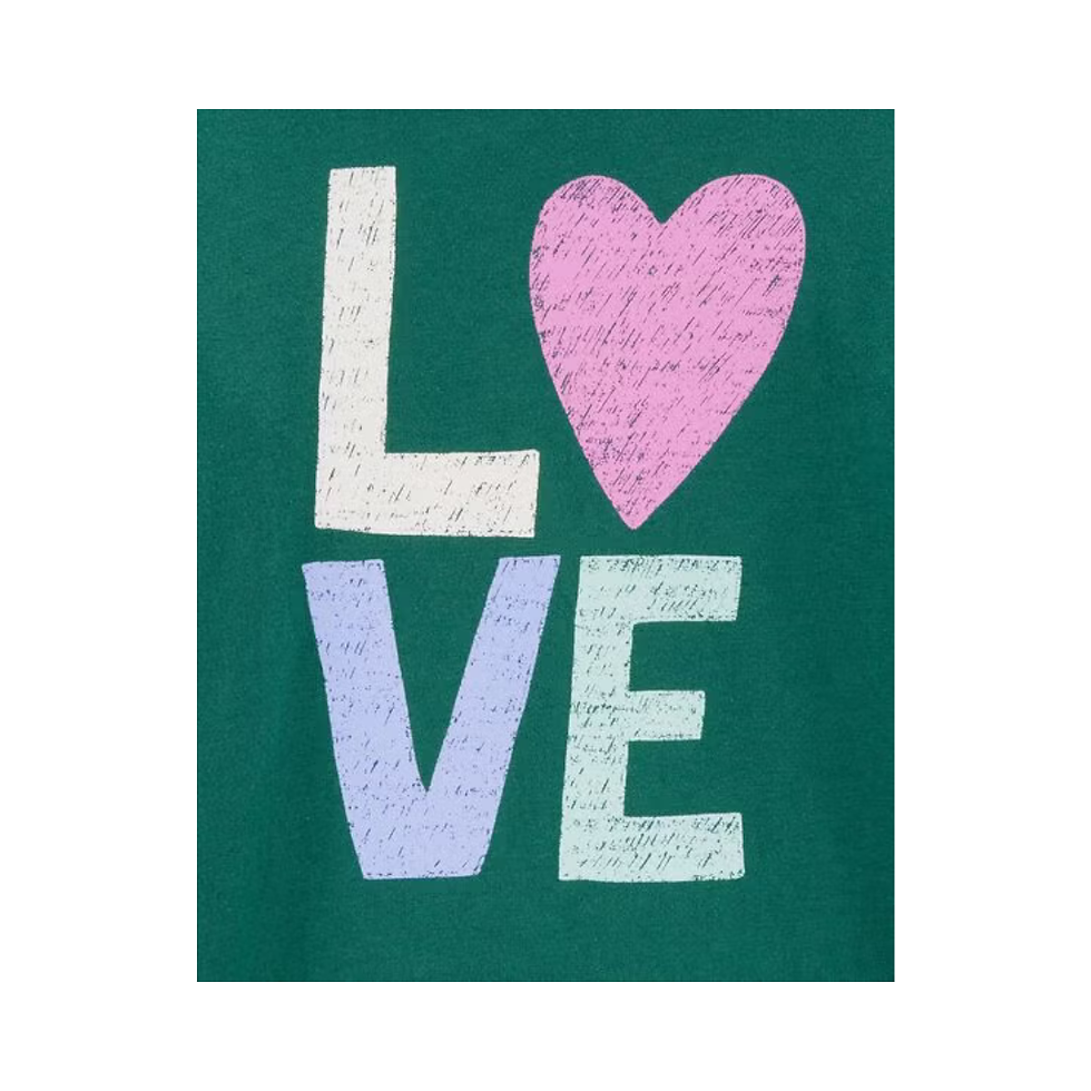 Camiseta manga longa verde com estampa Love Carter’s – Baby Gaia