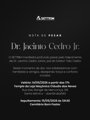 Nota de pesar Dr. Jacinto Cedro Júnior
