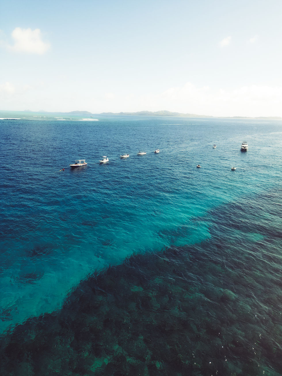 Drone shot of Fiji