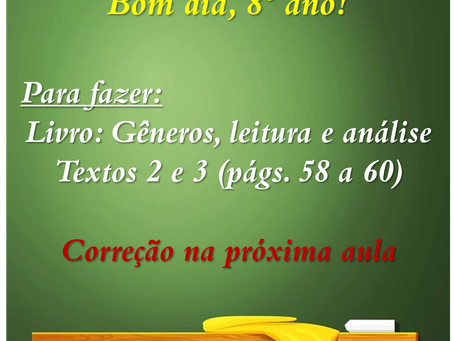 Língua Portuguesa - Prof.ª Janaina (03/09/2020)