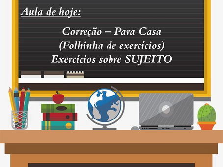 Língua Portuguesa - Prof.ª Janaina (18/08/2020)