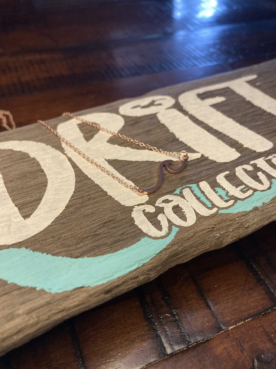 Rose Gold Wave Necklace