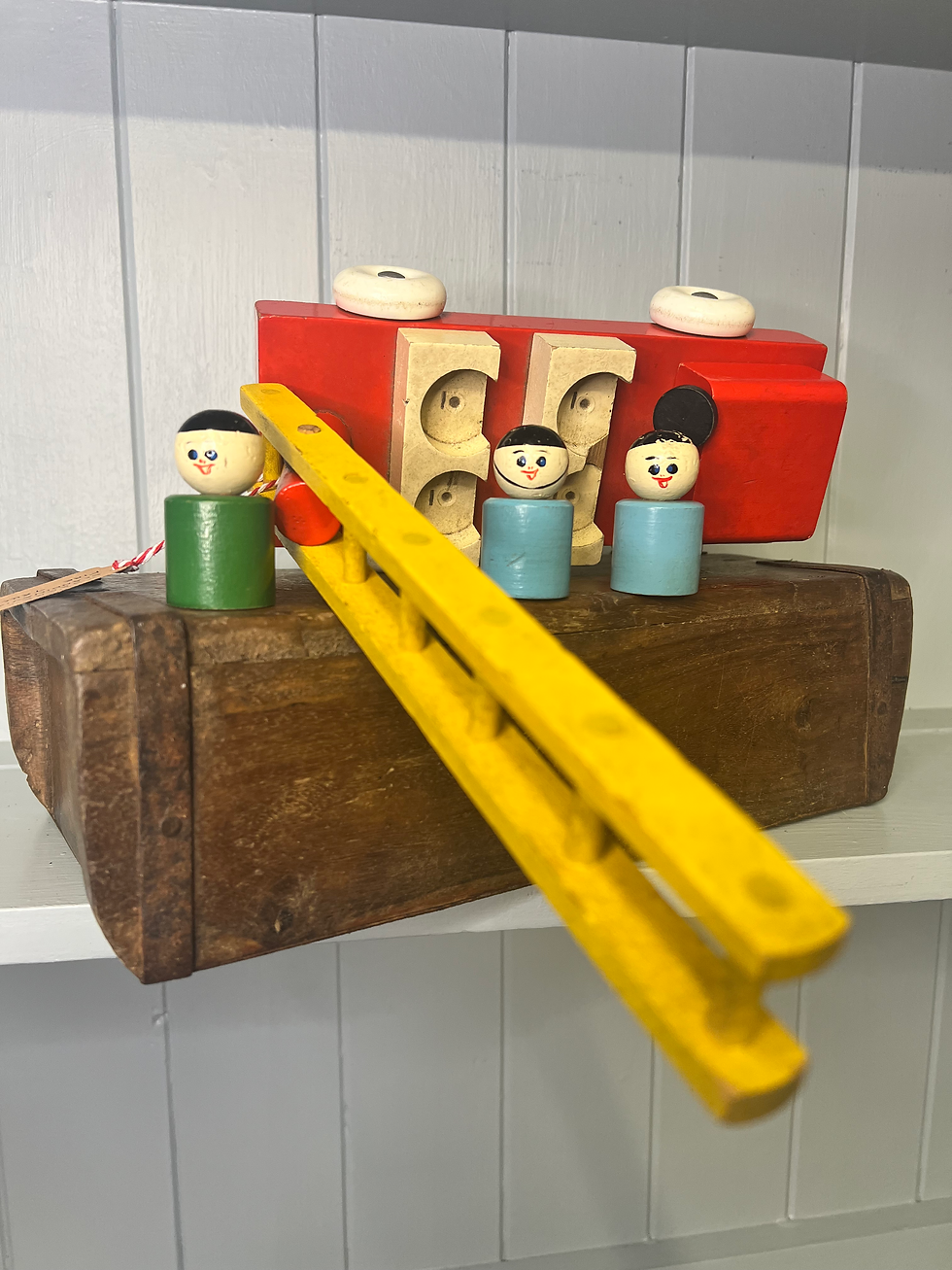Thumbnail: Vintage Scandinavian Fire Engine Toy