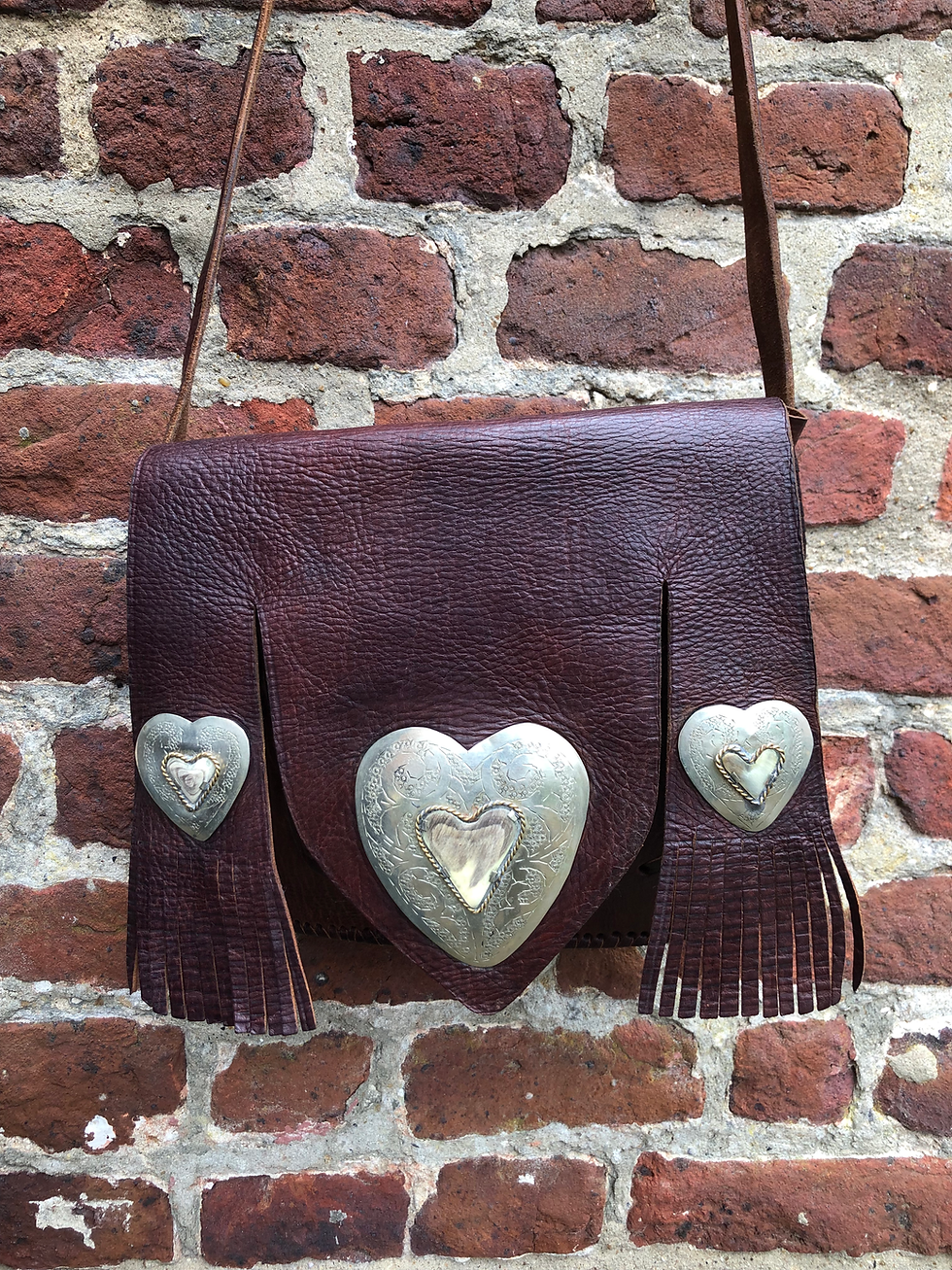 Thumbnail: Moroccan Brown Leather Crossover Bag
