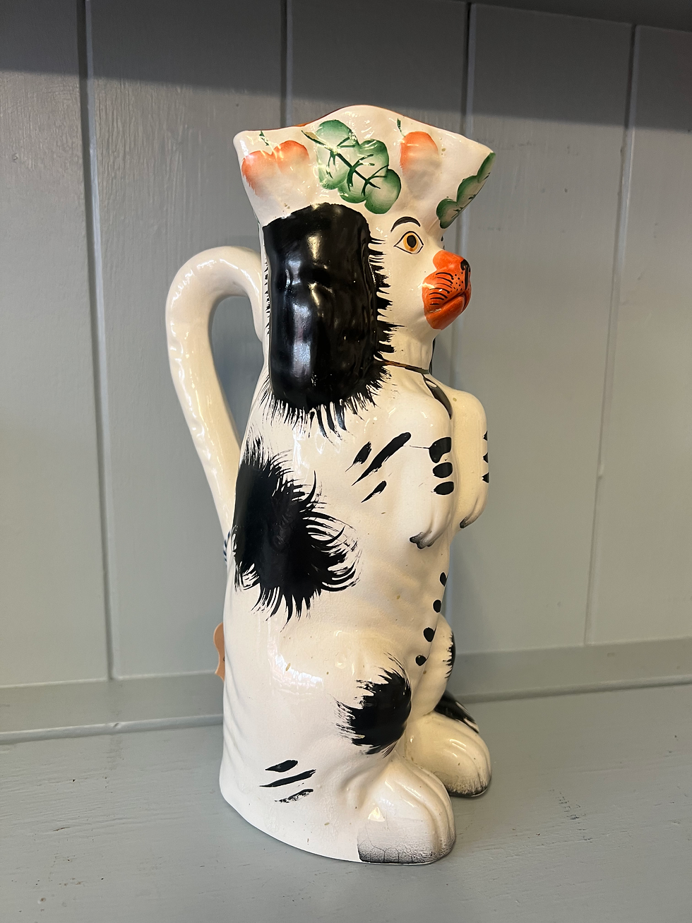 Thumbnail: Vintage Staffordshire Dog Jug