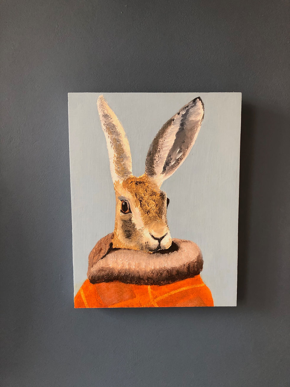 Thumbnail: Bonker*s Clutterbucks Hare With Orange Fur Coat Painting