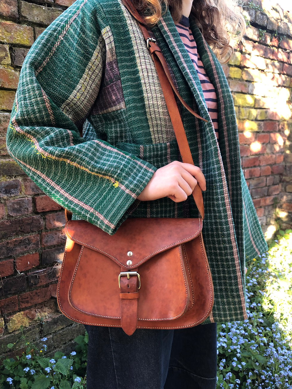 Thumbnail: Medium Vintage Tan Saddle Bag