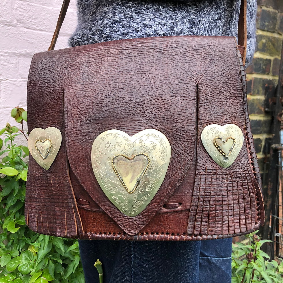 Thumbnail: Moroccan Brown Leather Crossover Bag